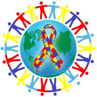 Autism Awareness kids surrounding the world